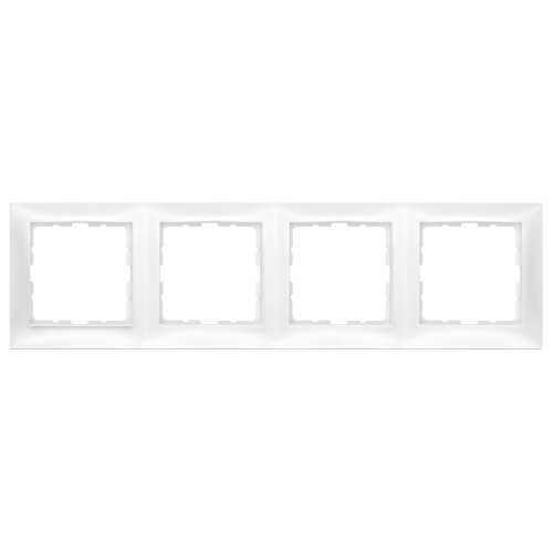 Рамка 4-м, горизонтальна Berker S.1 полярна білизна