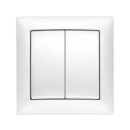 Перемикач прохідний 2-кл Berker S.1 полярна білизна