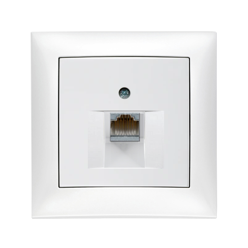 Компьютерная розетка 1-а Berker S.1 полярная белизна