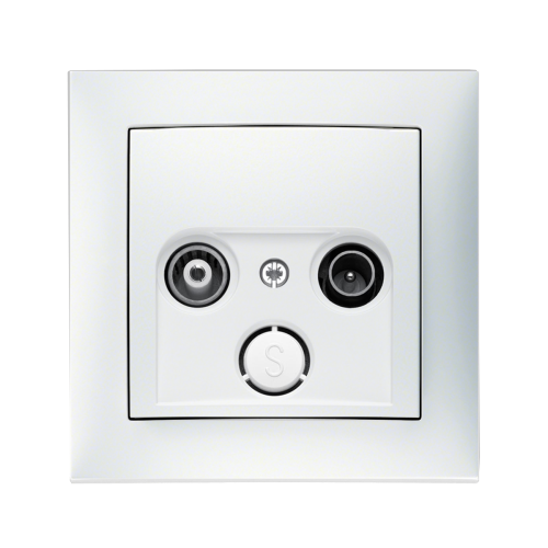 Розетка TV кінцева (1 дБ) Berker S.1 полярна білизна matt