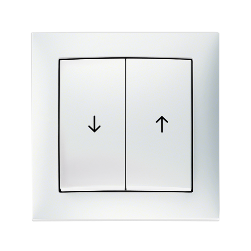 Вимикач 2-кл для жалюзі Berker S.1 полярна білизна matt