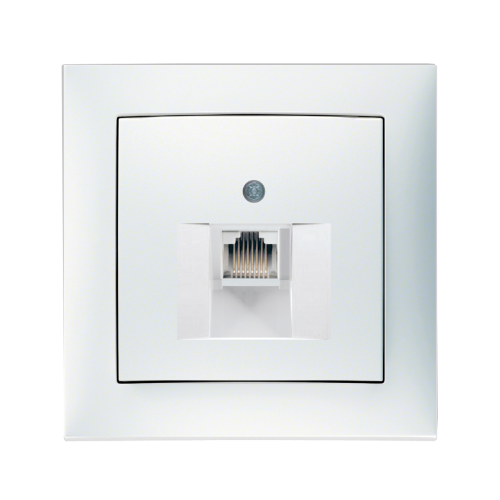 Розетка комп'ютерна RJ45 кат.6 UTP Berker S.1 полярна білизна matt