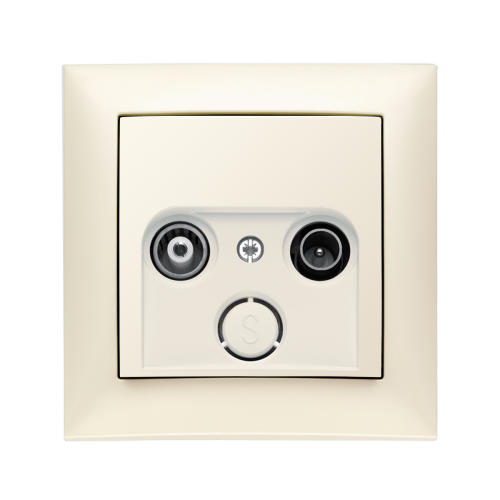 Телевизионная розетка проходная Berker S.1 белый