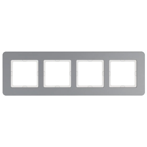 Рамка горизонтальная 4-я Berker Q.7 алюминий металл