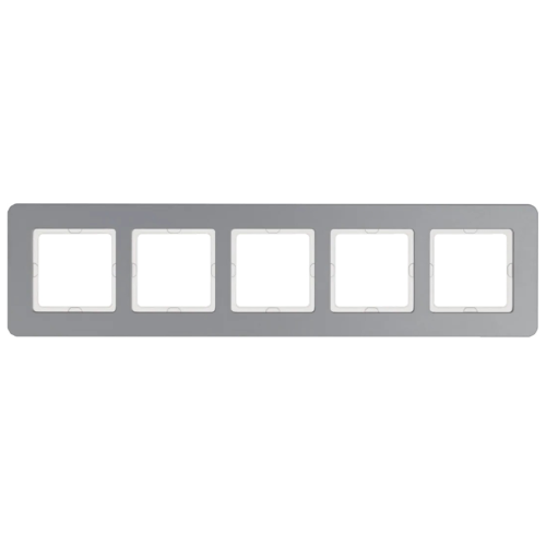 Рамка горизонтальная 5-я Berker Q.7 алюминий металл