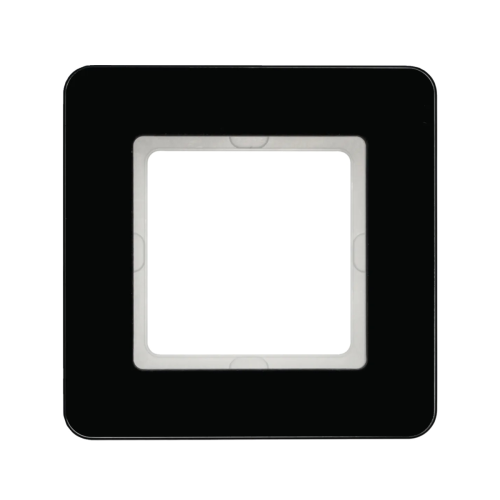 Рамка горизонтальна 1-м Berker Q.7 скло / чорний