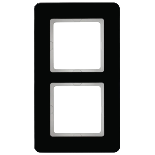 Рамка вертикальна 2-а Berker Q.7 скло / чорний