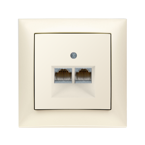 Розетка комп'ютерна 2-я RJ45 кат.6 Berker S.1 білий