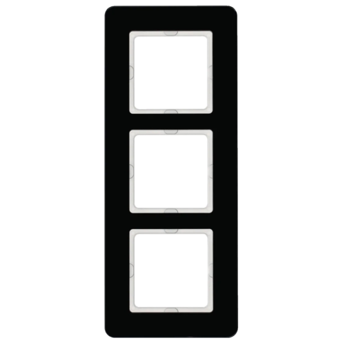 Рамка вертикальна 3-м Berker Q.7 скло / чорний