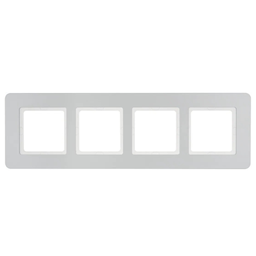 Рамка горизонтальная 4-я Berker Q.7 алюминий