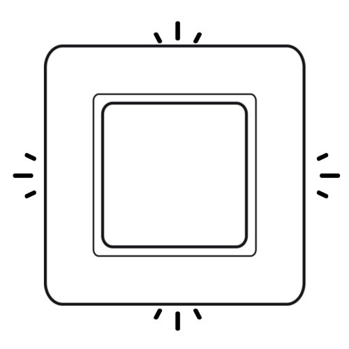 Рамка горизонтальна 1-а з підсвічуванням Berker Q.7 полярна білизна