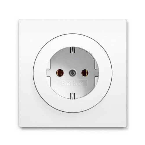 Розетка із з/к Berker R.3 полярна білизна
