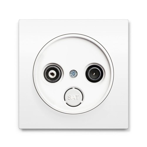 Телевізійна розетка прохідна Berker R.3 полярна білизна