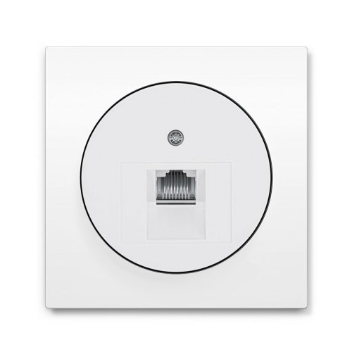 Комп'ютерна розетка 1-а Berker R.3 полярна білизна