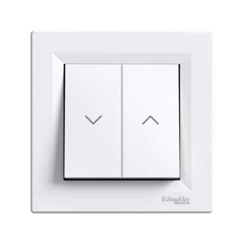 Вимикач кноп. 2-кл. для жалюзі SE Asfora EPH1300121 білий