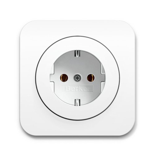 Розетка із з/к Berker R.1 полярна білизна