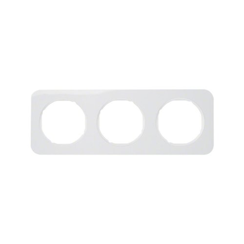 Рамка горизонтальная 3-я Berker R.1 полярная белизна