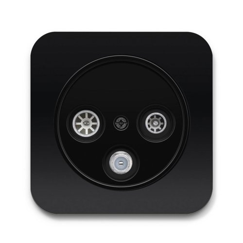 Телевізійна розетка прохідна Berker R.1 чорний