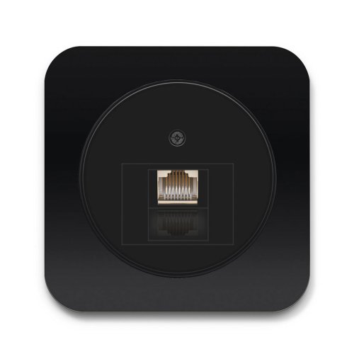 Компьютерная розетка 1-а Berker R.1 чёрный