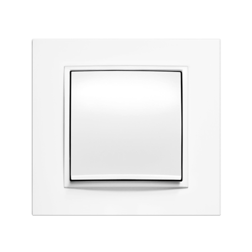 Кнопка 1-кл Berker B.7 полярная белизна