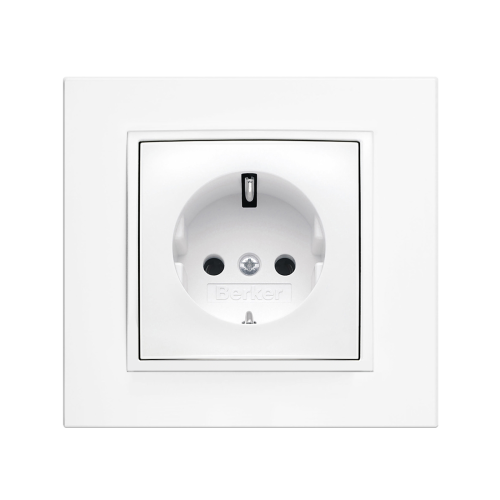 Розетка із з/к Berker B.7 полярна білизна