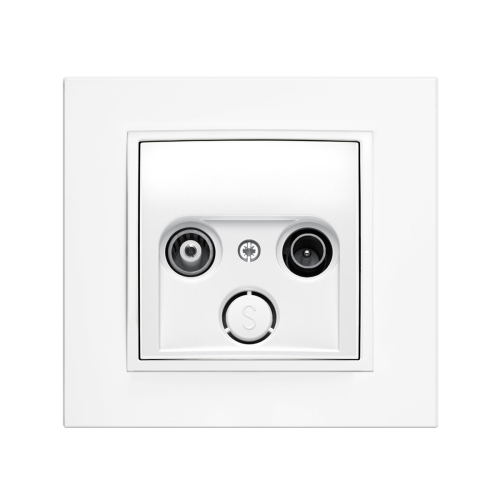 Телевізійна розетка кінцева Berker B.7 полярна білизна