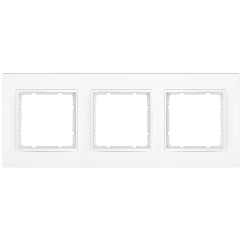 Рамка горизонтальна 3-м Berker B.7 полярна білизна