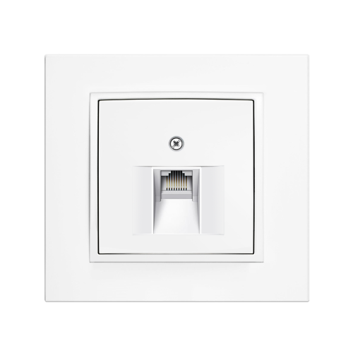 Комп'ютерна розетка 1-а Berker B.7 полярна білизна