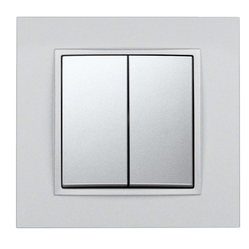 Вимикач 2-кл Berker B.7 алюміній