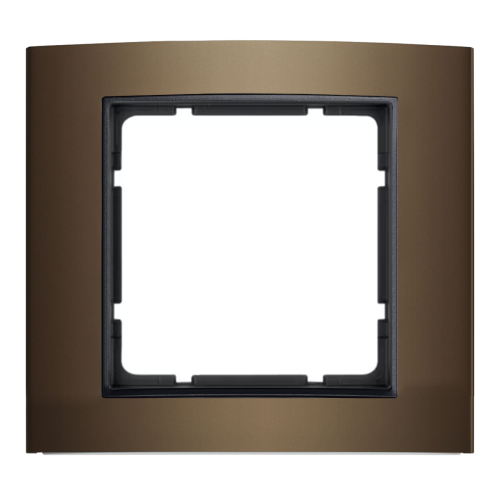 Рамка горизонтальна 1-м Berker B.3 коричнева / антрацит