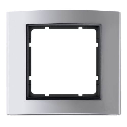 Рамка горизонтальна 1-м Berker B.3 алюміній / антрацит