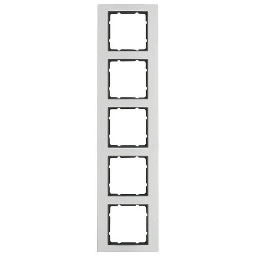 Рамка горизонтальна 5-м Berker B.3 алюміній / антрацит