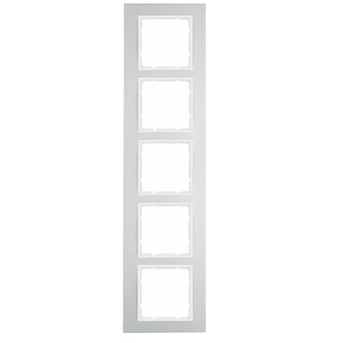 Рамка горизонтальна 5-м Berker B.3 алюміній / полярна білизна