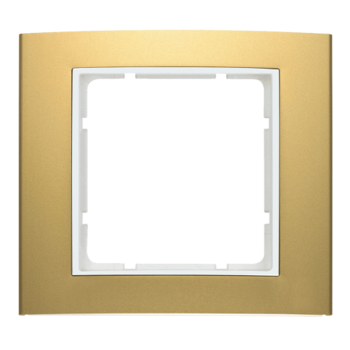Рамка горизонтальна 1-м Berker B.3 золото / полярна білизна