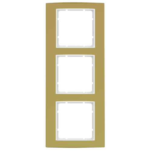 Рамка горизонтальна 3-м Berker B.3 золото / полярна білизна