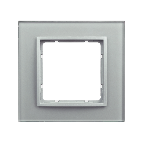 Рамка горизонтальна 1-м Berker B.7 скляна кольору алюміній