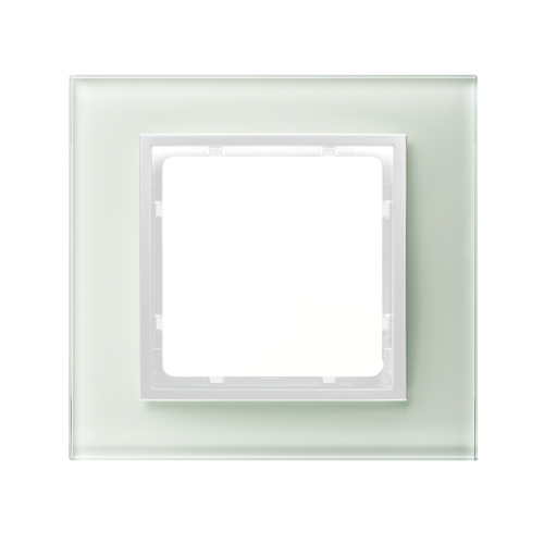 Рамка горизонтальна 1-м Berker B.7 скляна полярна білизна