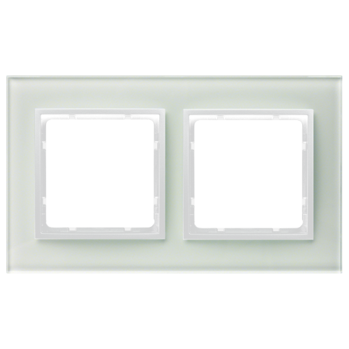 Рамка горизонтальная 2-я Berker B.7 стекло полярная белизна