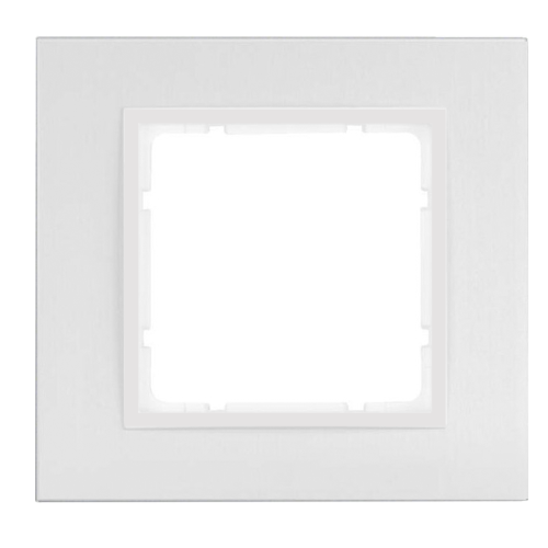 Рамка горизонтальна 1-м Berker B.7 алюміній / полярна білизна