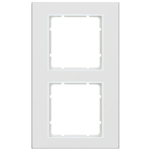 Рамка горизонтальна 2-м Berker B.7 алюміній / полярна білизна