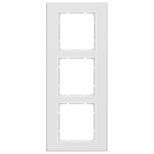 Рамка горизонтальная 3-я Berker B.7 алюминий / полярная белизна