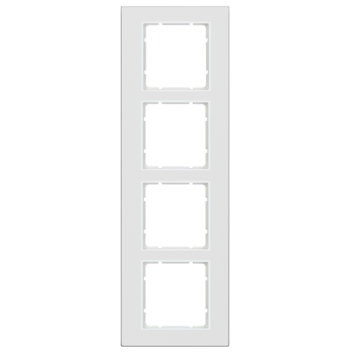 Рамка горизонтальна 4-м Berker B.7 алюміній / полярна білизна