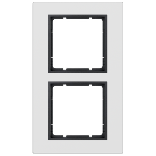 Рамка горизонтальна 2-м Berker B.7 алюміній / антрацит