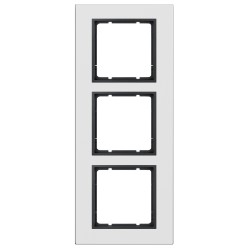 Рамка горизонтальна 3-м Berker B.7 алюміній / антрацит