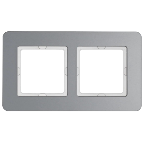 Рамка горизонтальная 2-я Berker Q.7 алюминий металл