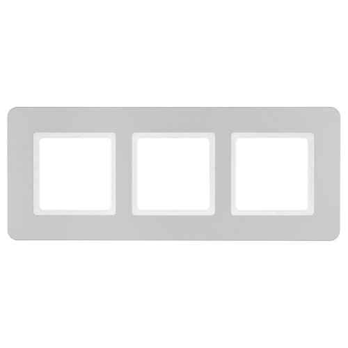 Рамка горизонтальная 3-я Berker Q.7 алюминий