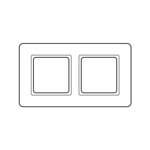 Рамка горизонтальна 2-а Berker Q.7 скло / полярна білизна