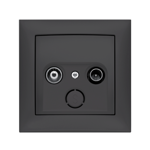 Телевизионная розетка оконечная Berker S.1 антрацит