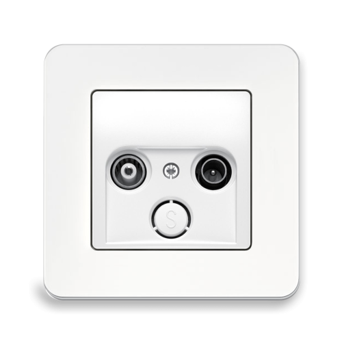 Телевізійна розетка кінцева Berker Q.7 полярна білизна