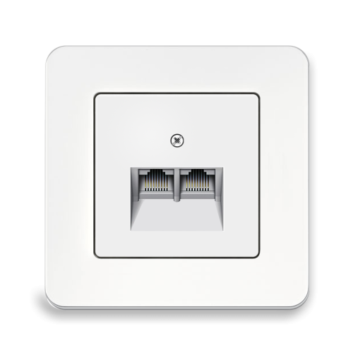 Комп'ютерна розетка 2-а Berker Q.7 полярна білизна